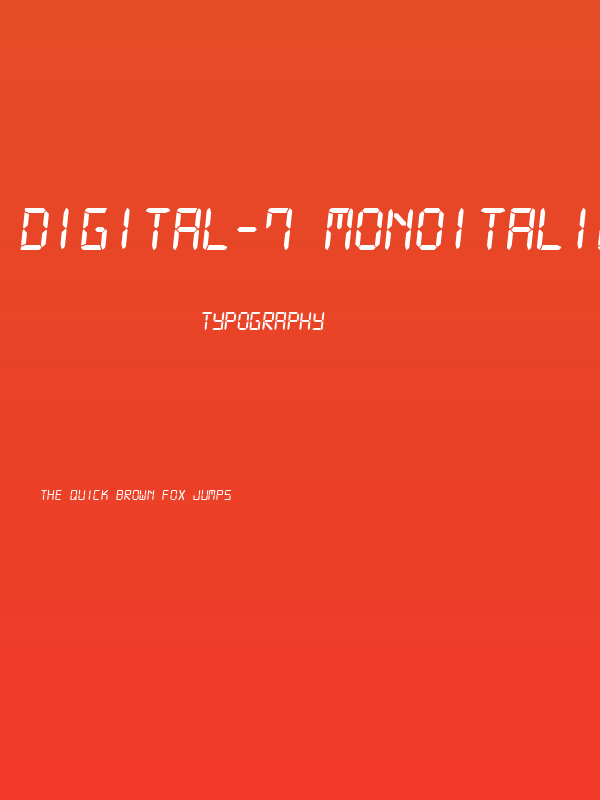 Digital-7 MonoItalic Poster