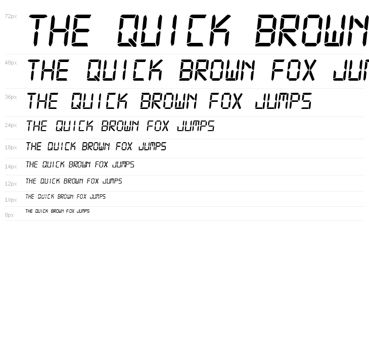 Digital-7 MonoItalic Waterfall