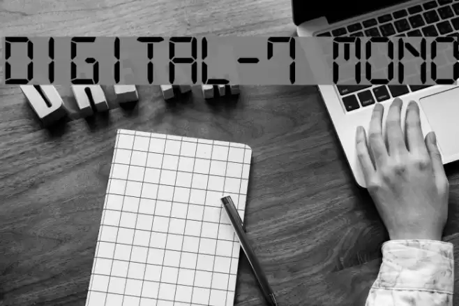 Digital-7 Mono Fuentes examples