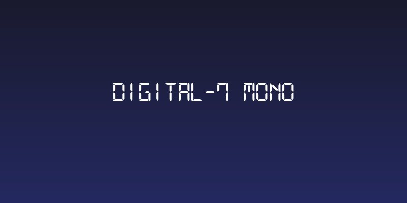 Digital-7 Mono Social Header