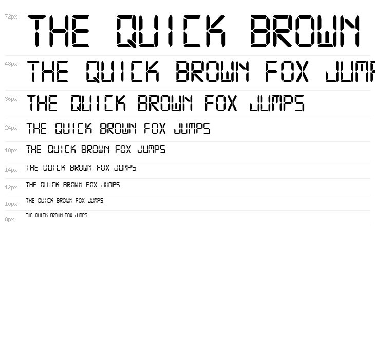 Digital-7 Mono Waterfall