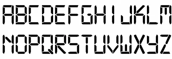 Digital-7 Mono Шрифта строчной