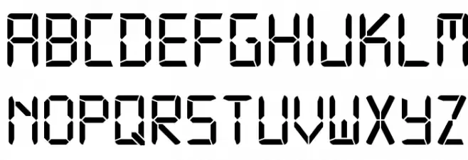 Digital-7 Font UPPERCASE