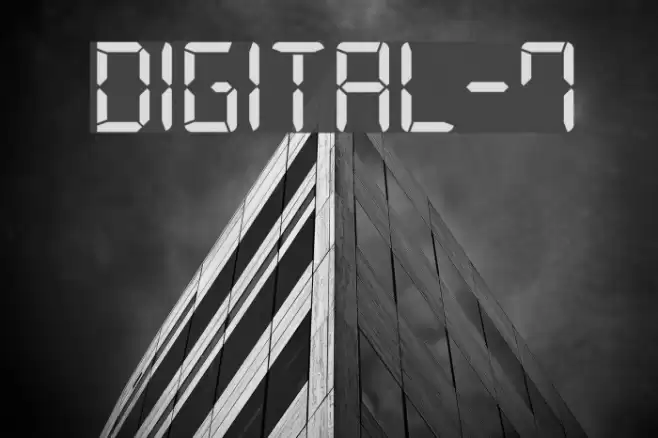 Digital-7 Font examples