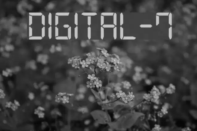 Digital-7 Font examples