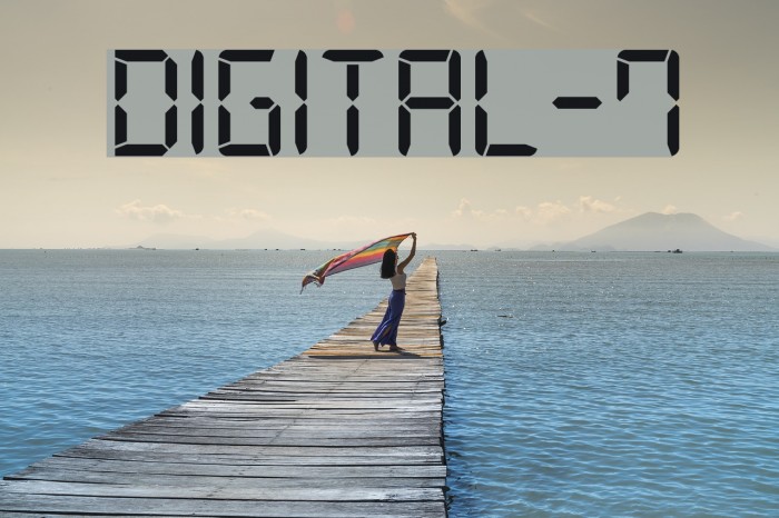 Digital-7 Шрифта examples