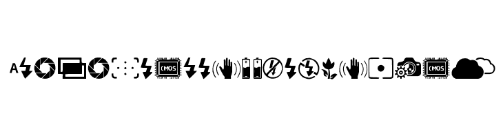 Digital Camera Symbols  नि: शुल्क फ़ॉन्ट्स डाउनलोड