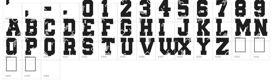 Digital College Character Map