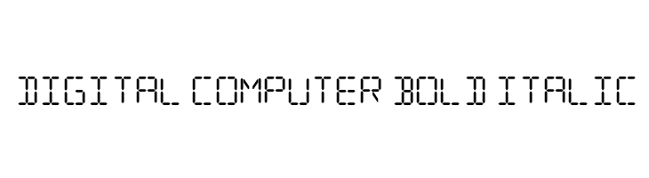 Digital Computer Bold Italic  नि: शुल्क फ़ॉन्ट्स डाउनलोड