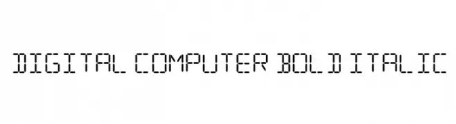 Digital Computer Bold Italic  baixar fontes gratis
