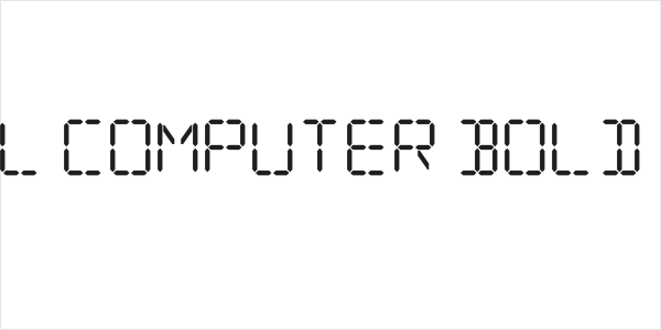 Digital Computer Bold Italic Logo