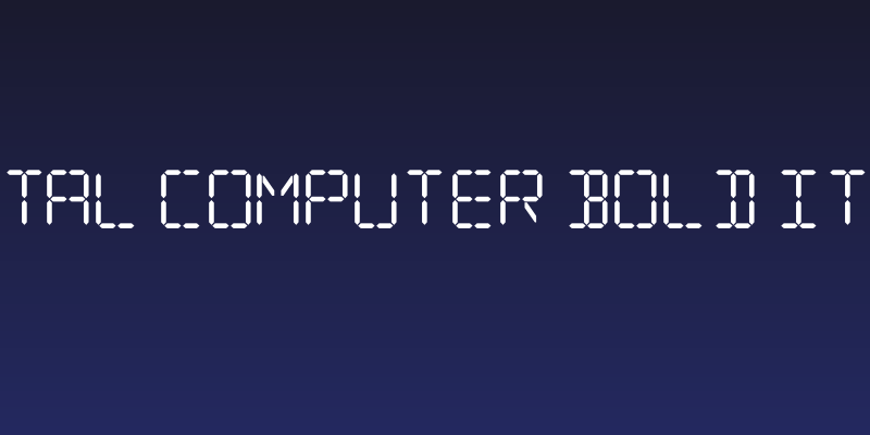 Digital Computer Bold Italic Social Header