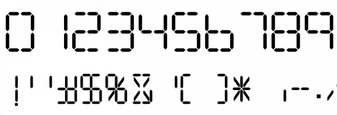 Digital Computer Bold Font OTHER CHARS