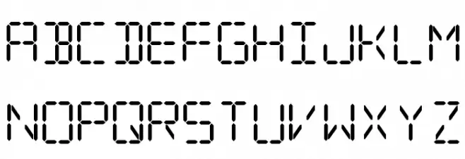 Digital Computer Bold फ़ॉन्ट लोअरकेस