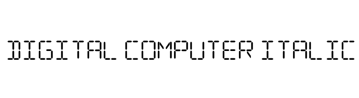 Digital Computer Italic  Скачать бесплатные шрифты