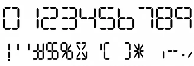 Digital Computer Italic Font OTHER CHARS