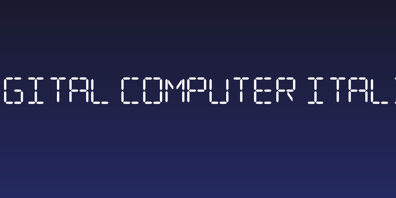 Digital Computer Italic Social Header