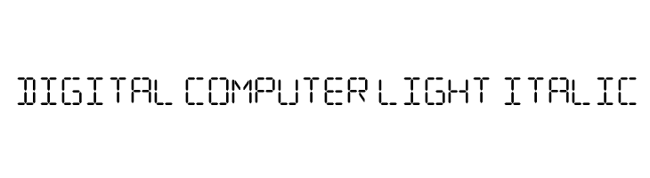 Digital Computer Light Italic Font