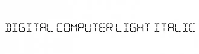 Digital Computer Light Italic  baixar fontes gratis