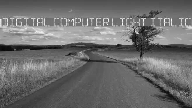 Digital Computer Light Italic Example 1