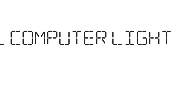 Digital Computer Light Italic Logo