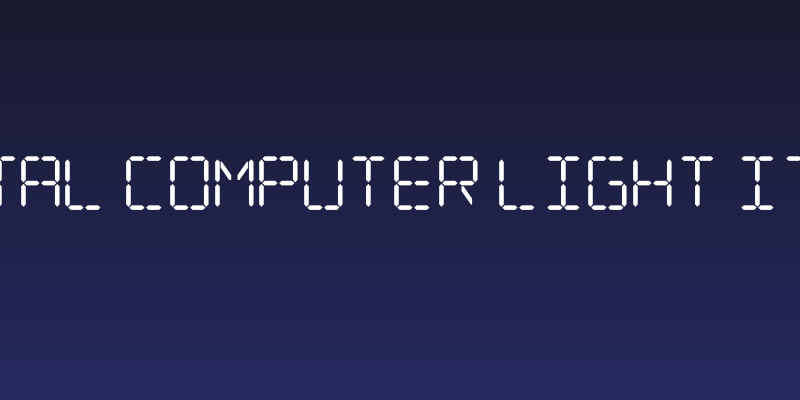 Digital Computer Light Italic Social Header