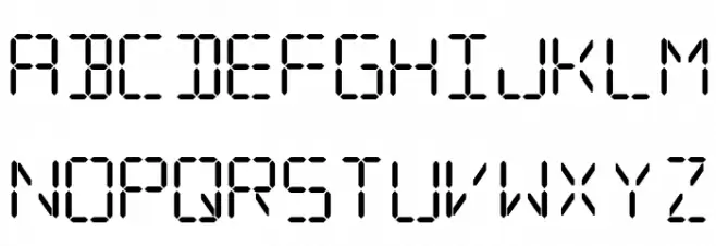 Digital Computer Light Italic Font LOWERCASE