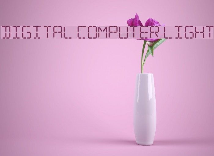 Digital Computer Light Font examples