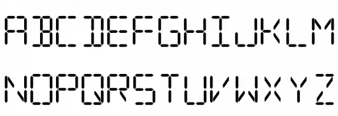 Digital Computer Light フォント 小文字