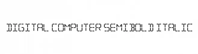 Digital Computer Semibold Italic  baixar fontes gratis