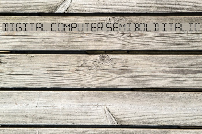 Digital Computer Semibold Italic Font examples