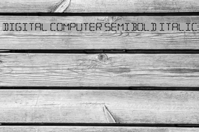 Digital Computer Semibold Italic Example 1