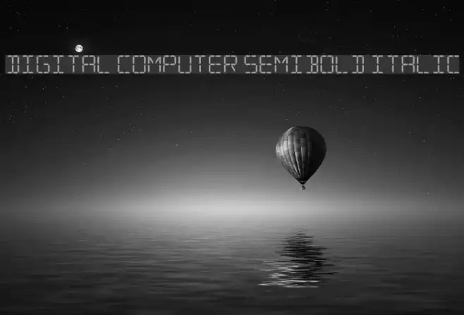 Digital Computer Semibold Italic Example 3