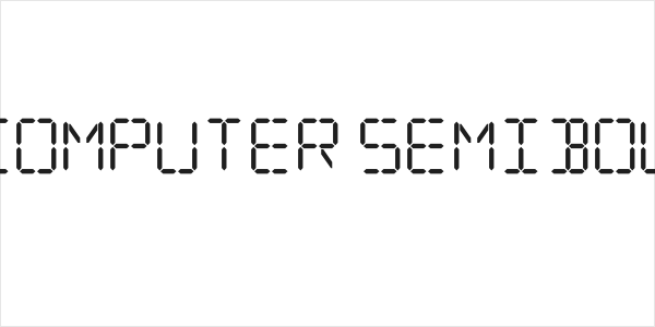 Digital Computer Semibold Italic Logo