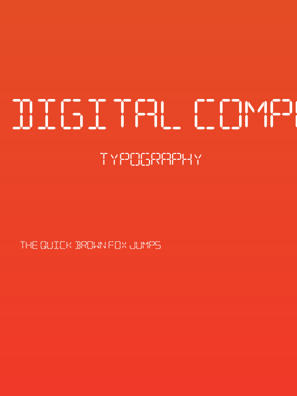 Digital Computer Semibold Italic Poster