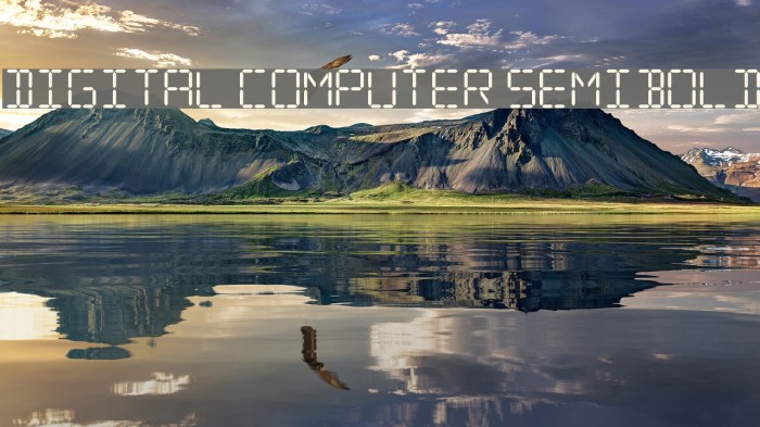 Digital Computer Semibold Font examples