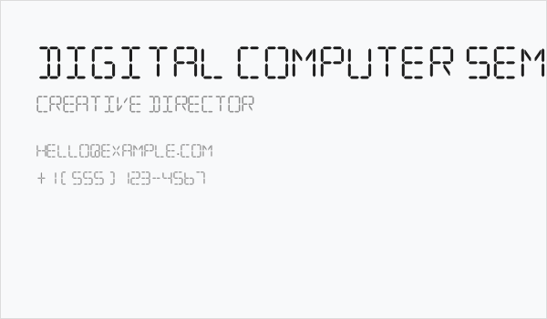 Digital Computer Semibold Business Card