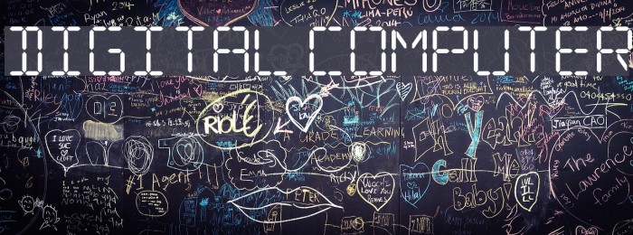 Digital Computer Font examples