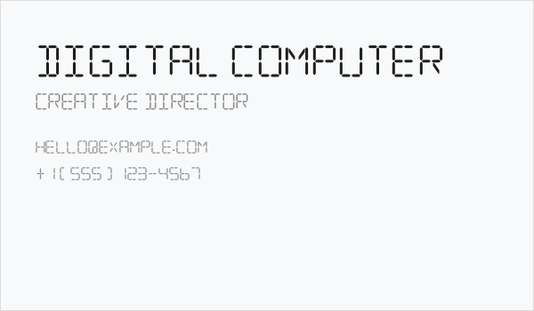 Digital Computer Business Card