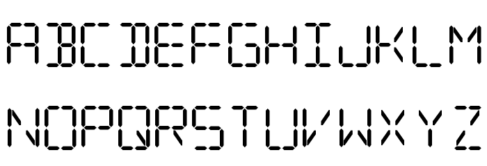 Digital Computer Font LOWERCASE