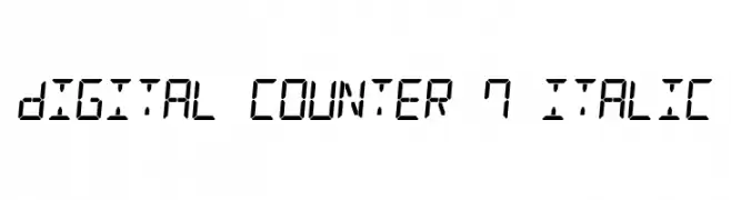 Digital Counter 7 Italic  フリーフォントのダウンロード