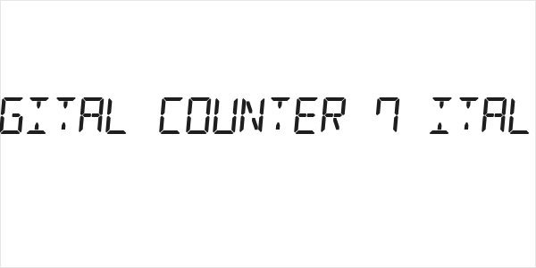Digital Counter 7 Italic Logo