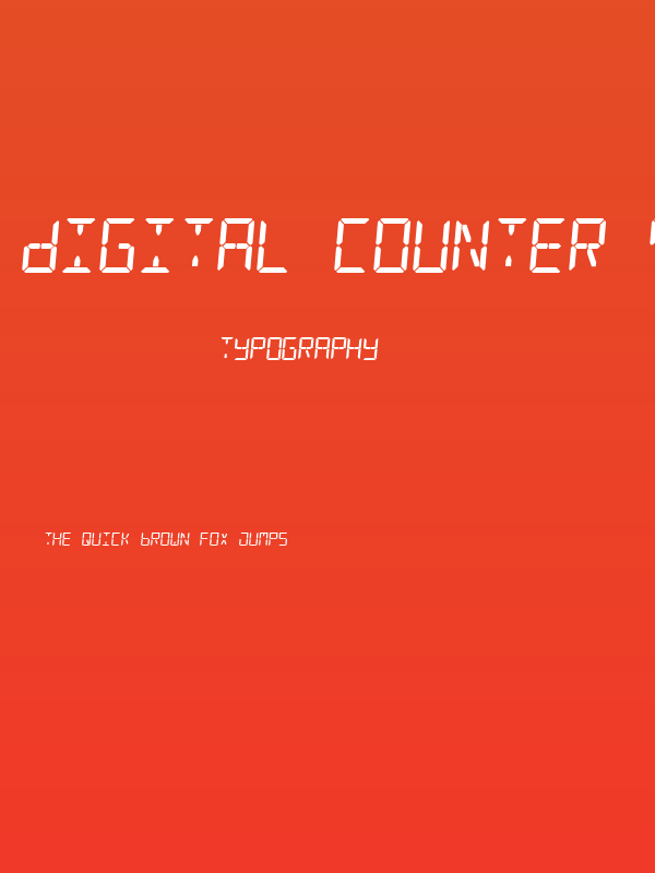 Digital Counter 7 Italic Poster
