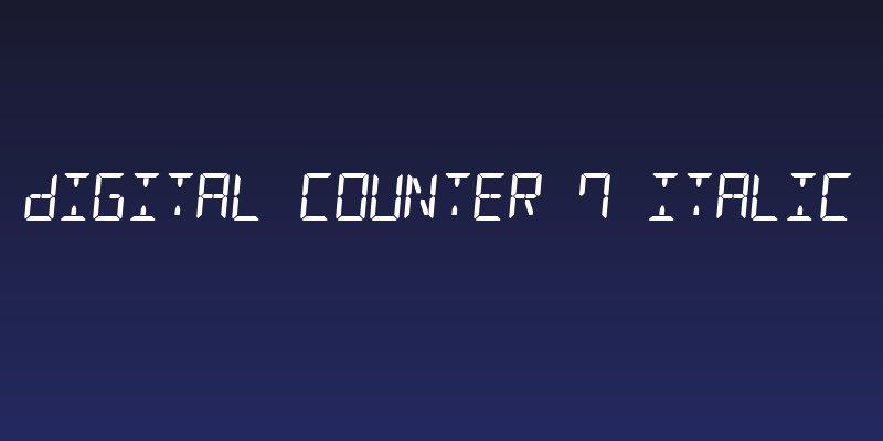 Digital Counter 7 Italic Social Header