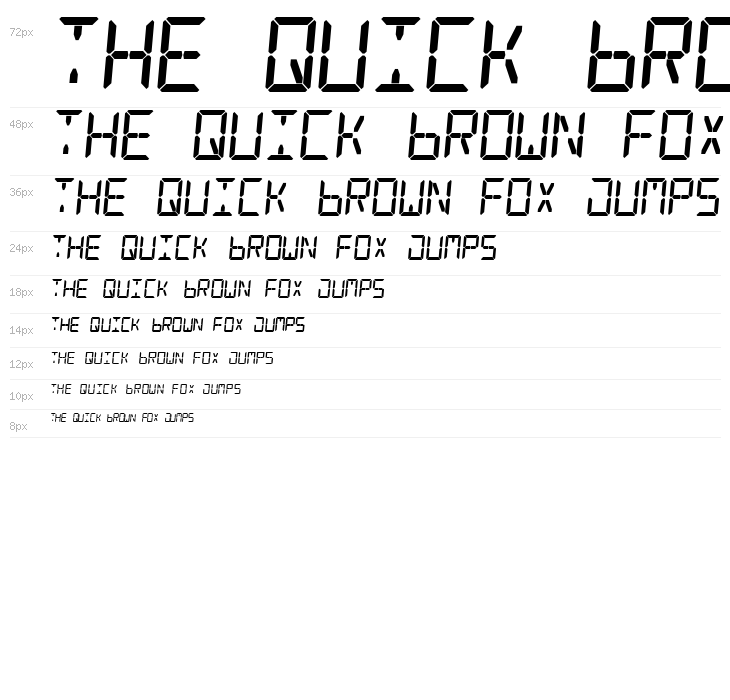 Digital Counter 7 Italic Waterfall