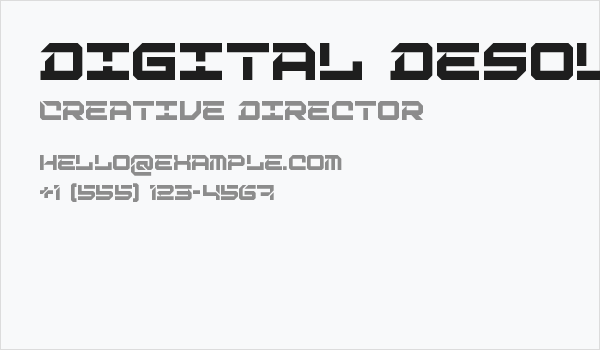Digital Desolation Alternate Business Card