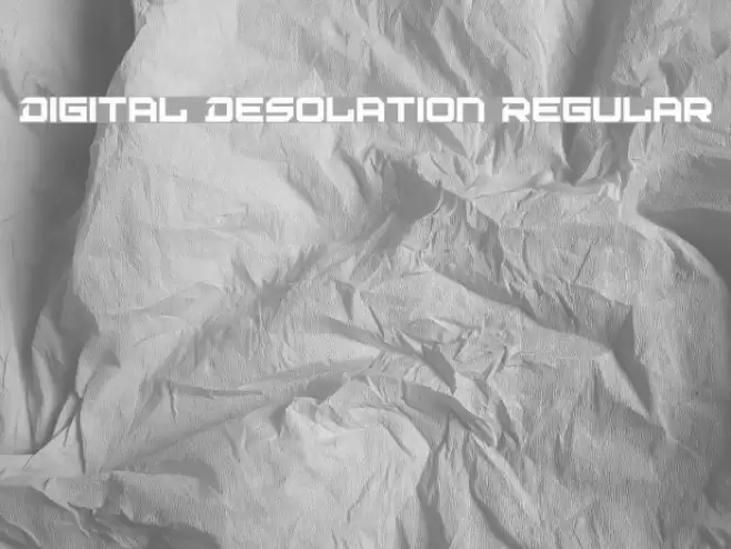 Digital Desolation Regular Font examples