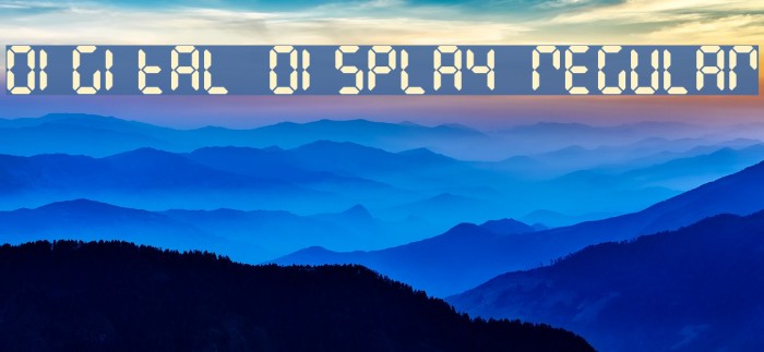 Digital Display Regular Font examples