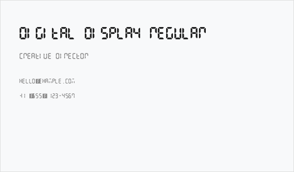 Digital Display Regular Business Card