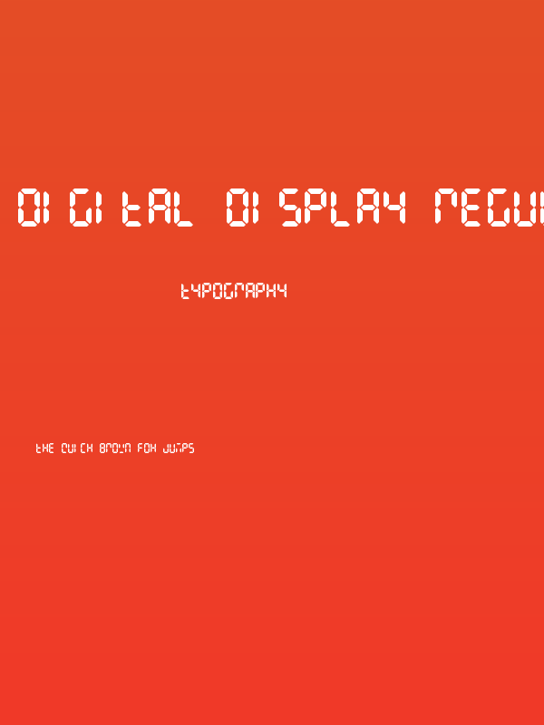 Digital Display Regular Poster